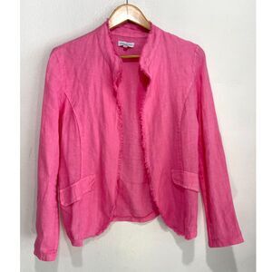 Splendid Iris made in italy linen cardigan unlined  blazer pink summer women SM